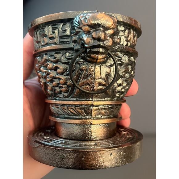 VTG New Sang Kung Lucky Star Dragon Hibachi Copper Stove Taiwan - Really NICE!! - Picture 8 of 9